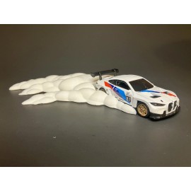 Handmade No Car- Drift Smoke Dynamic Display Sculpture For Hot Wheels Pullback Speeders