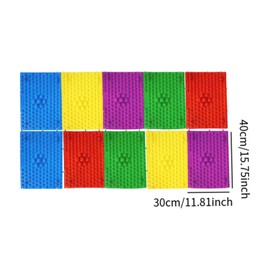 perfeclan 10 Stück Fußmassagematten, Zehenplatten, multifunktional, kompakt, rutschfest, Akupressurmatten, Akupunkturpunkt-Pads für Rasen, Schlafzimmer