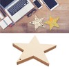 8Pcs Wooden Star Ornaments Blank Unfinished Small Christmas Tree Hanging