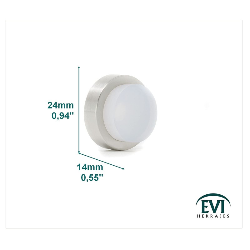 EVI Herrajes | Door Stop | 0.94" x 0.55" |