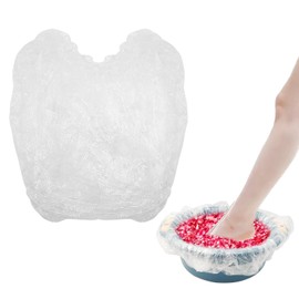 WOOPSOO Disposable Foot Tub Liner Disposable Clear Pedicure Spa Liners Plastic Pedicure Bowl Liners, Portable Thin Large for Foot Pedicure Spa Beauty Salon Hotel Home Use (10 Pcs)