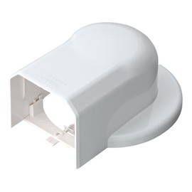 Inaba Denko MWM-75-L-W Plumbing Cosmetic Cover Wall Corner for Air Conditioner Cap, Removal from Indoor Wall Through, White
