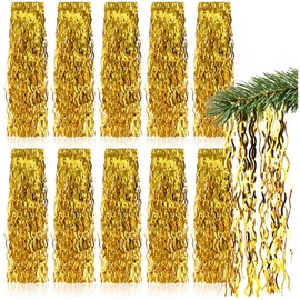 com-four® Tinsel – Coloured Tinsel Garland for Christmas – Christmas Tree Decoration