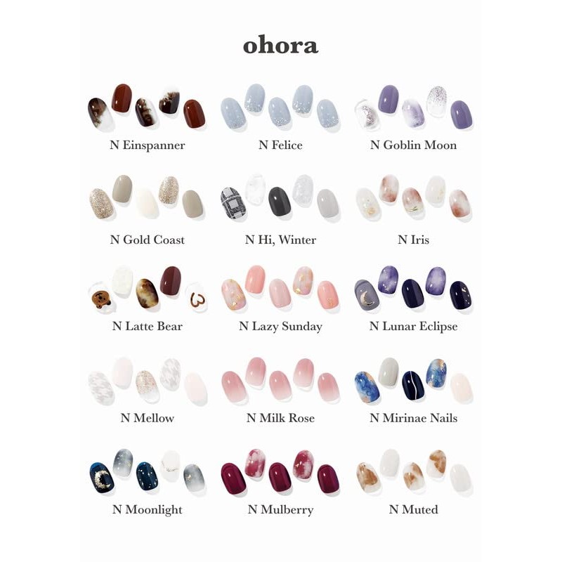 ohora (N Onyx) Semi-cured Gel Nail Strips - Works with