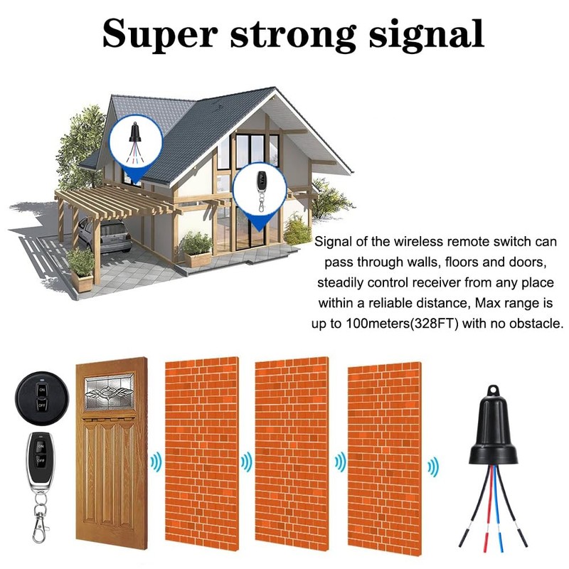 DC12V-48V-10A Waterproof Remote Switch,Mini Wireless Switch