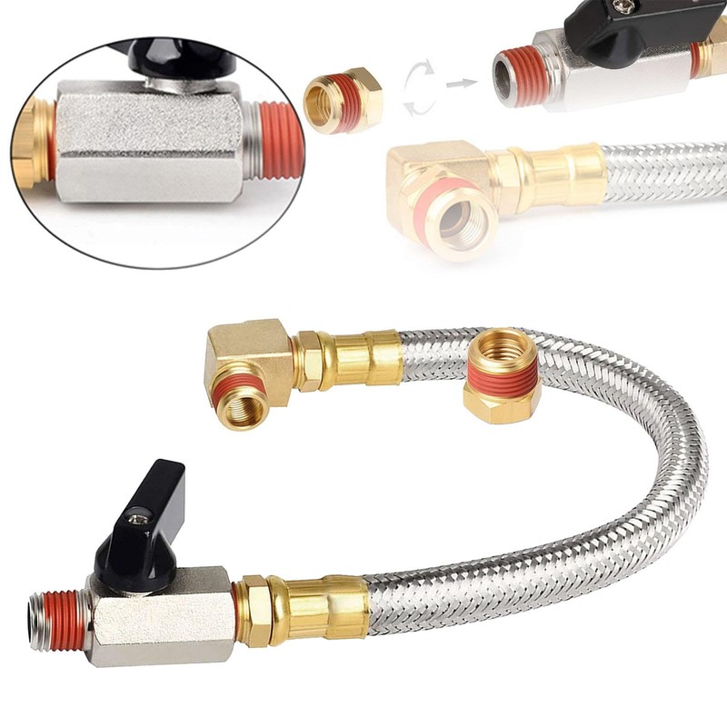 F Fityle Extended Tank Drain Assembly Set Elbow Fitting Easy