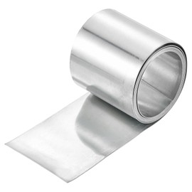 sourcing map 1 Pcs Zinc Sheets, 99.99% High Purity Zinc Plate 0.02"x2"x39"(0.5x50x1000mm) Metal Zinc Foil Zinc Anode Strip for Science Lab Industry DIY Craft