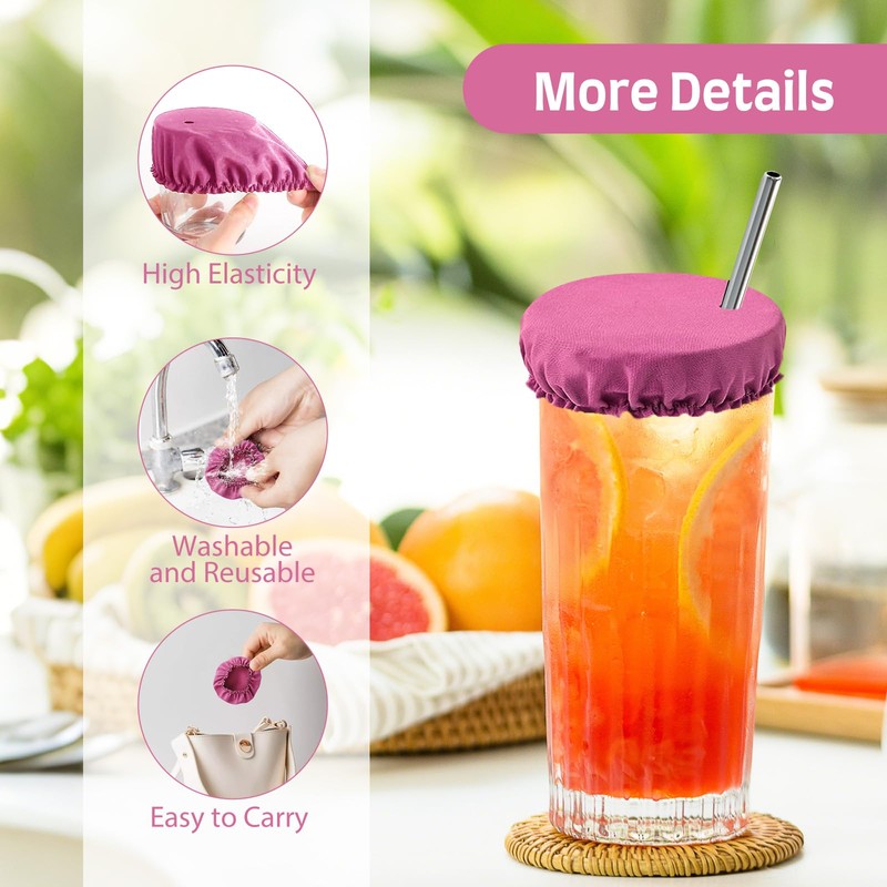 atnayo 15 Pcs Drink Covers Anti Spike, Reusable & Washable