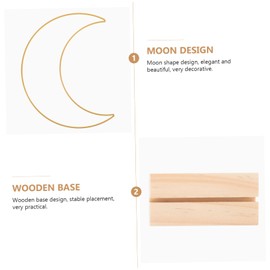 Yardenfun 10 Sets Floral Ring Centerpiece Floral Ring Wreath DIY Table Wreath Hoop Metal Hoops for Crafts Moon Wreath Hoops Flower Garlands Table Hoop Wood Wedding Table Business Card Holder