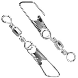NewShot Fishing Barrel Swivels, High-Strength Safty Snaps Connector Clips Solid Rings for Freshwater Saltwater Bass Carp Fishing (6A (Pack of 20, 110lb))