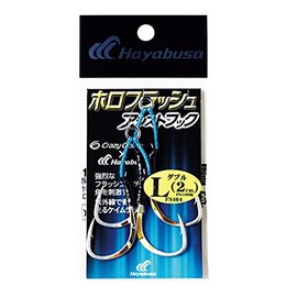 ハヤブサ(Hayabusa) FS464 ホロフラッシュアシストフック ダブル 2cm L