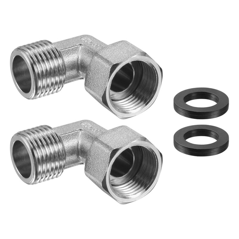 sourcing map Pipe Fitting Elbow G1/2 Male to Female Thread