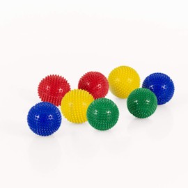 Magnetic Acupuncture Massage Balls, Diameter: 45 mm, 4 x 2 Pieces, Yellow, Green, Blue and Red