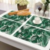 Walmsco Placemats Green Palm Leaves Decor For Dining Room Kitchen