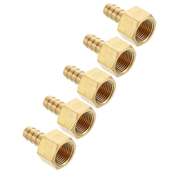 Kozelo Pack of 5 Brass Hose Barb Fittings Adapter Connector