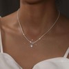 TseenYi Glitter Gypsophila Chain Choker Necklace Silver Sparkling Chain Necklace