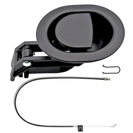 Universal Heavy-Duty Metal Sofa Chair Recliner Release Pull Handle Replacement Parts with Cable, Fits Ashley, Lazy Boy and Most Recliner Sofa Brand, Recliner Handle Size 3" x 3.5"