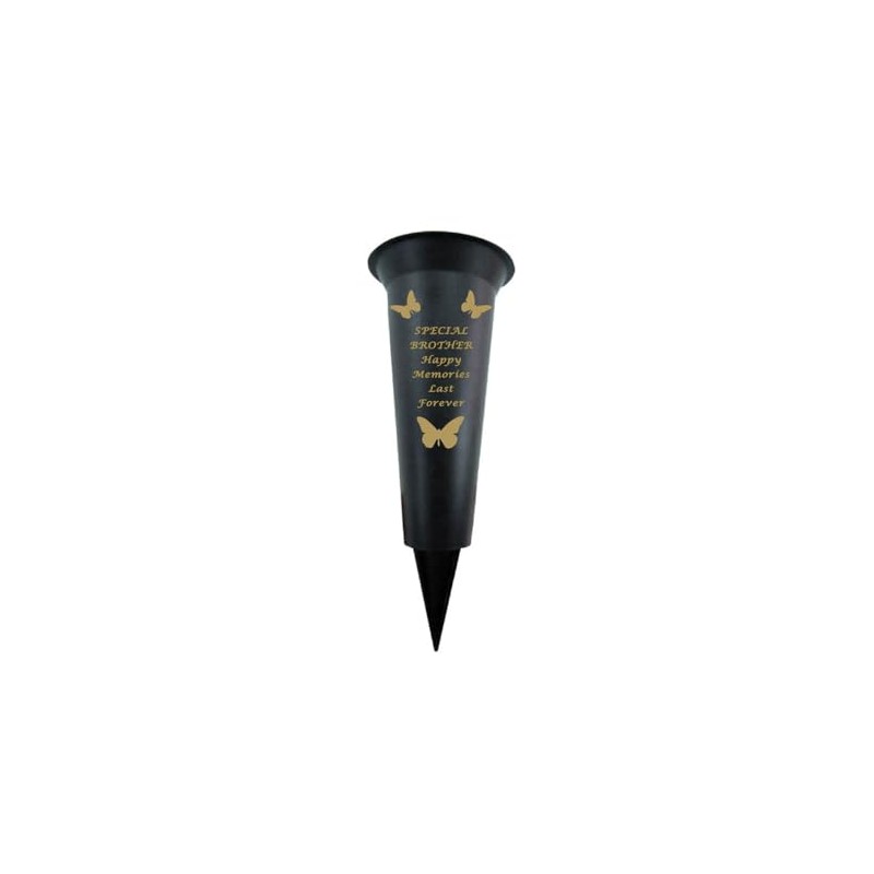 Memorial Grave Vases Ornaments Plastic Flower Holders - Butterfly Spike