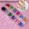 ESUOHYM Nail Charms Kit with 30 Sheets Flower Nail Stickers,6
