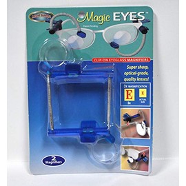 Generic Magic Eyes Clip On Eyeglass Magnifiers, 3x Magnification
