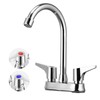 Upgraded Commercial Bar Sink Faucet，4inch 2Hole Deck Mount, Brass Constructed