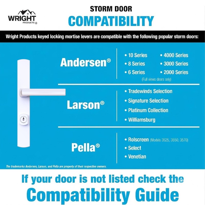 Wright Products - Mortise Keyed Lever Mount Latch with Deadbolt
