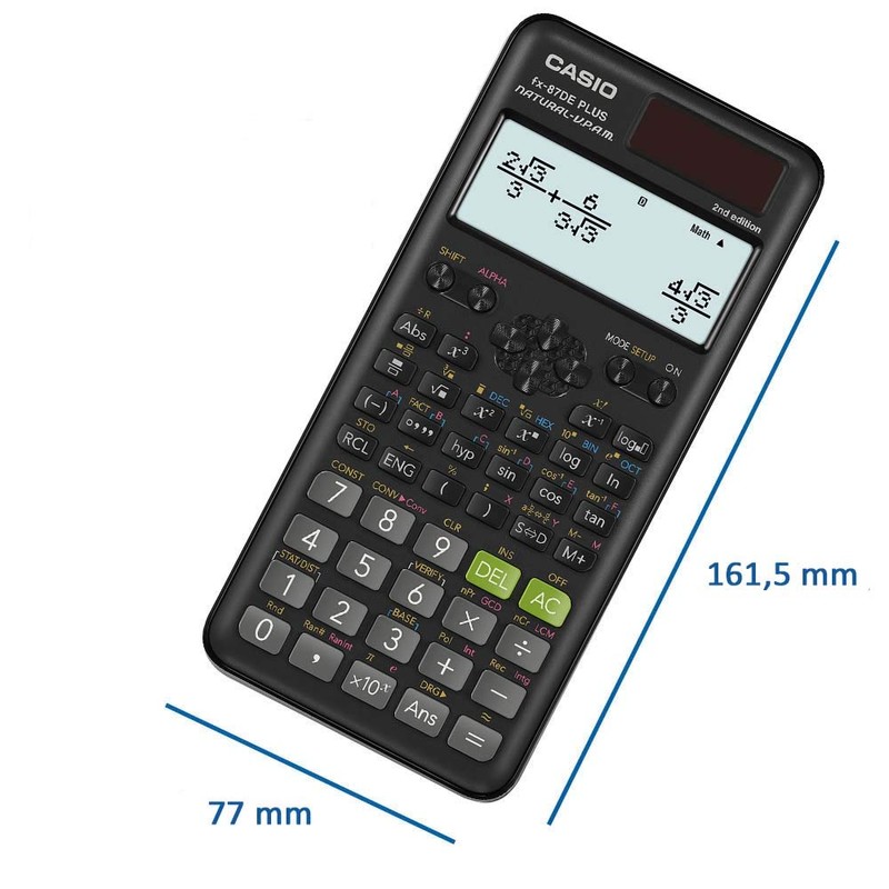Casio FX-87DE Plus-2 Wissenschaftlich-Technischer Schulrechner, Schwarz