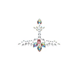 Schmuck für Haut leuchtende Körper-Tattoo selbstklebende Kristalle Schmucksteine Strass (12x9)