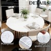 Boao 6 Pcs 48 Inch Round Waterproof Table Cover Elastic