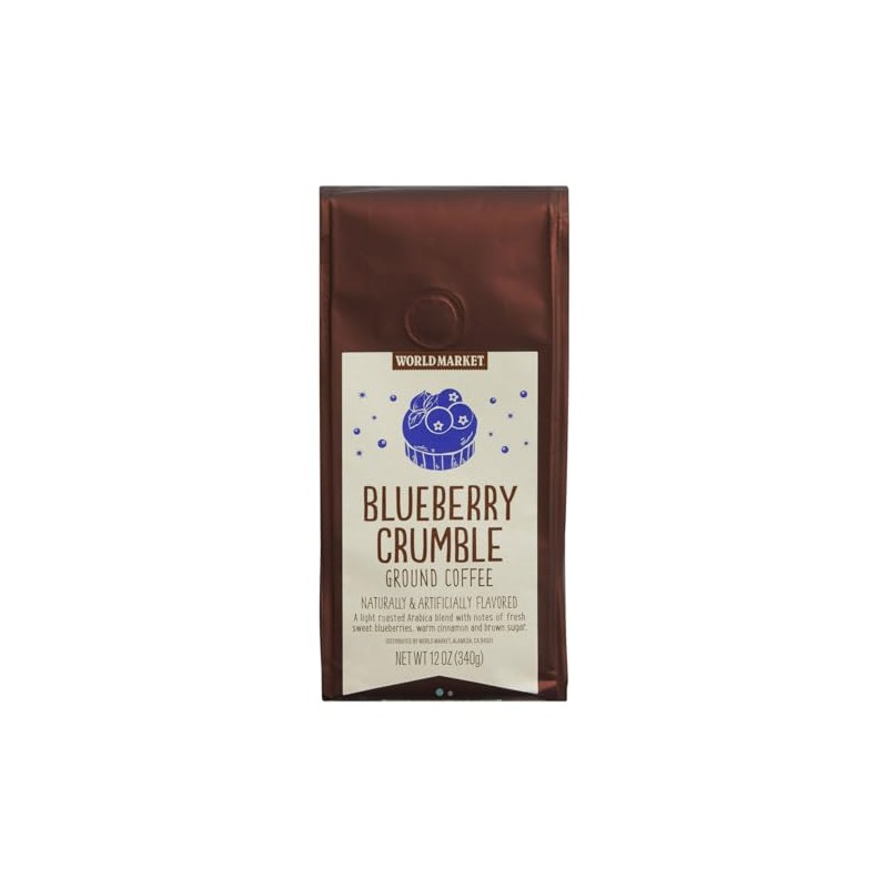 World Market Blueberry Crumble Cinnamon Light Roast Ground Coffee 12