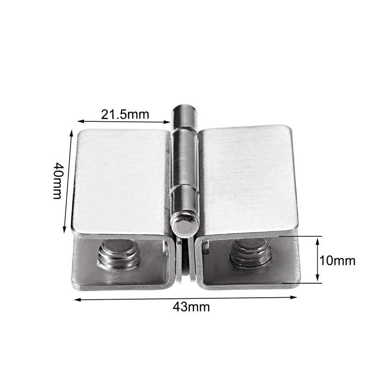 uxcell Glass Hinge Cabinet Door Hinge Glass Clamp,Stainless Steel, for