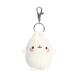 AURORA, 14223, Molang Key Clip, 4In, Soft Toy, White