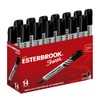 Sharpie Esterbrook Marcadores Permanentes, Punta Cincel, Negro, 14 Piezas