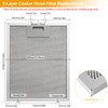 Maridergo 2 Pack 5-Layer Aluminium Cooker Hood Filter, 320x260mm, Modern