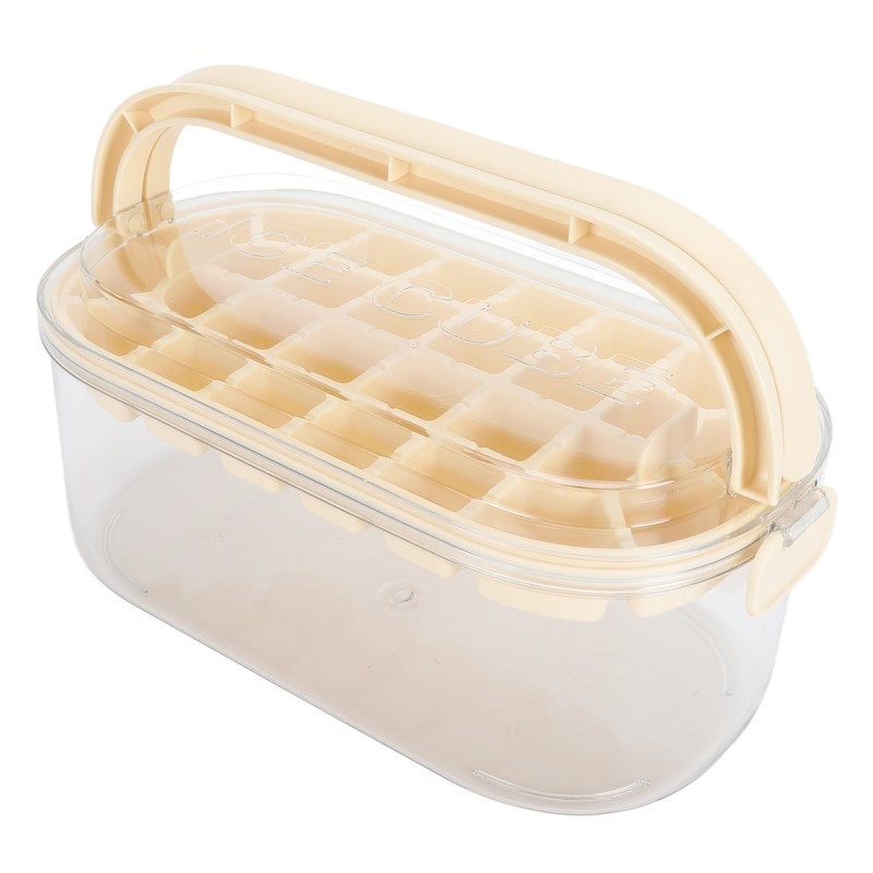 Ice Cube Tray with Lid Bin 2 Layer Ice Trays