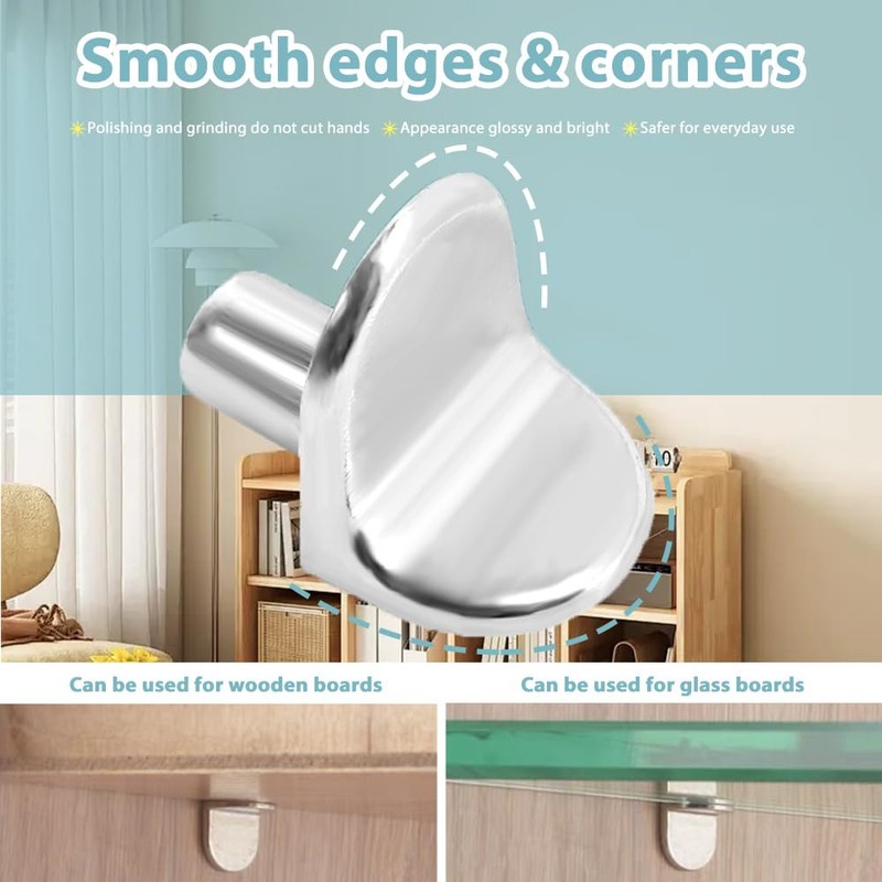 HZXINYI 20 Pcs Shelf Support Pegs - L-Shaped Shelf Pegs