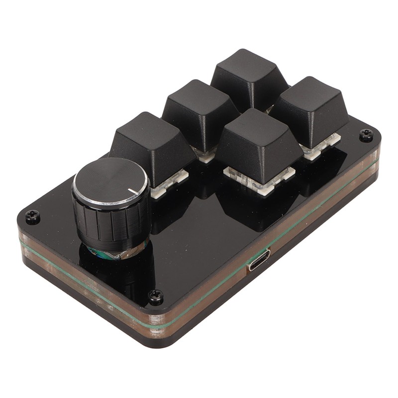 Programmable Keypad 5 Keys 1 Knob Blue Switch Mechanical Hot