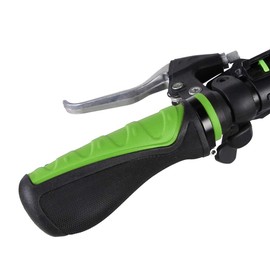 Dwawoo Bicycle Grips Green Grips Bicycle Grips Rubber Handlebar End Grips Cycling Lock Grips for Mountain Road Bike (Green and Black) Bicycles and Spare Parts