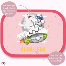 Children's Campus Lunch Box for Mepal - Space - Astronaut Dabbing Rocket Space Space Spaceman Universe - 750 ml - Pink - First Grade Gifts Nasa Fans Spaceship Space Child Shuttle Rockets