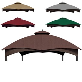 SCOCANOPY Brown Ripstop Replacement Top Compatible with Lowe's Allen Roth 10X12 Gazebo Model #GF-12S004B-1/ GF-12S004BTO