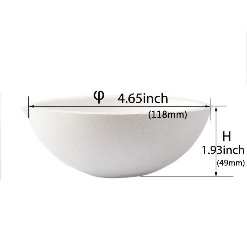 LLF Ceramic Crucible Bowl Melting Casting Refinement Gold Silver (1500g)
