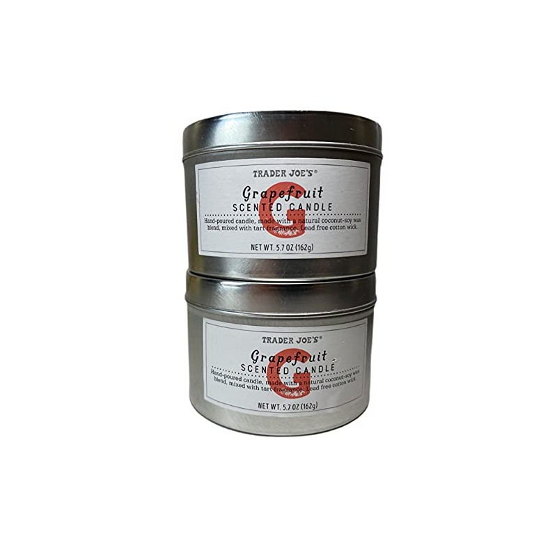 Trader Joe's Grapefruit Scented Candle (Pack of 2)