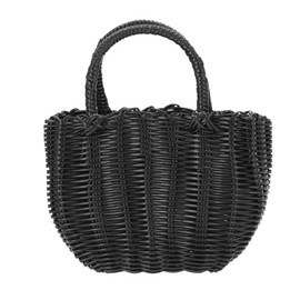 Murataya 9986 Plastic Basket Bag, P.P Petite Bag, Black