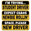 Non-Magnetic Student Driver Sticker for Car New Driver Vehicle Safety