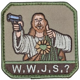MILSPEC MONKEY MSM W.W.J.S.? JESUS CHRIST MILSPEC MONKEY MILITARY TACTICAL MULTICAM HOOK PATCH
