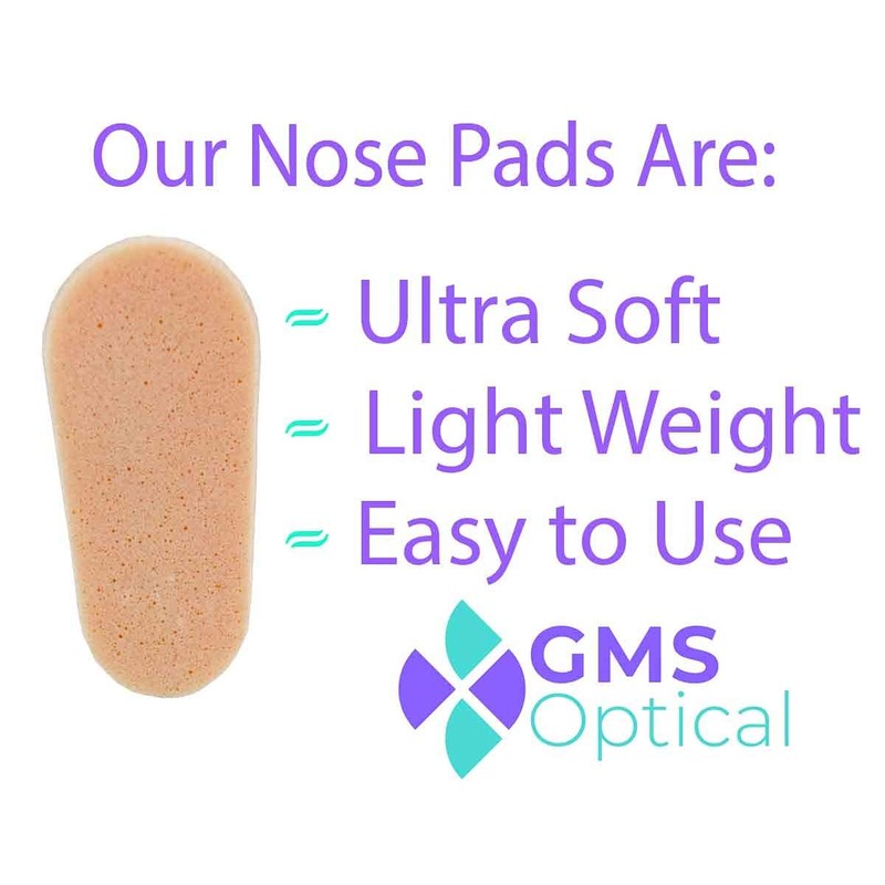 GMS Optical Symmetrical Self-Adhesive Soft Foam Nose Pads for Glasses,