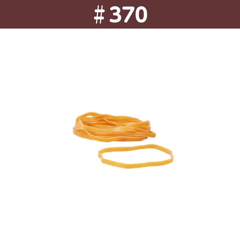 輪ゴム オーバンド #370 < 50g透明袋 > アメ色 太い幅 少量 包装
