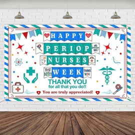 Wollmix Perioperative Nurses Week Banner Backdrops Decorations Gift Pink We Appreciate You Thank You Sign Photography Background Photo Booth Prop Indoor Outdoor Party Supplies Decor 70.8x43.3 Inch