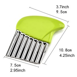 Crinkle Cutter Stainless Steel Potato Carrot Chip Vegetable Crinkle Wavy Chopper Cutter French Fry Slicer