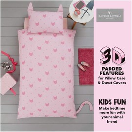 "Transform Bedtime with the Enchanting 3D Cat Adventure: Gaveno Cavailia Kids Duvet Set – Padded Animal Shaped Bedding with Reversible Design, Easy Care, and 2-Piece Set for a Dreamy Slumber